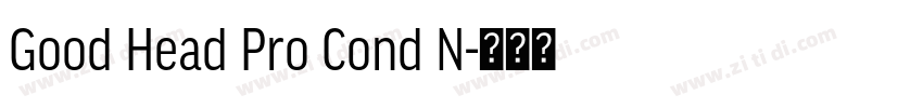 Good Head Pro Cond N字体转换 Good Head Pro Cond N字体转换